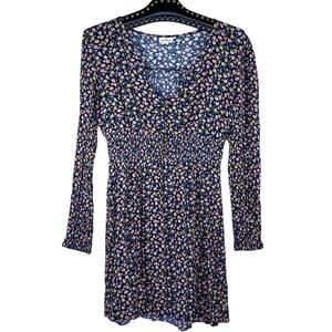 Mason & Belle Lenore Floral Print Smocked Waist Knit Dress XS